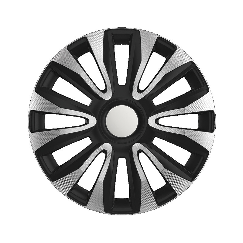 Poklice na kola, kryty kol 15" AVALON CARBON SILVER BLACK