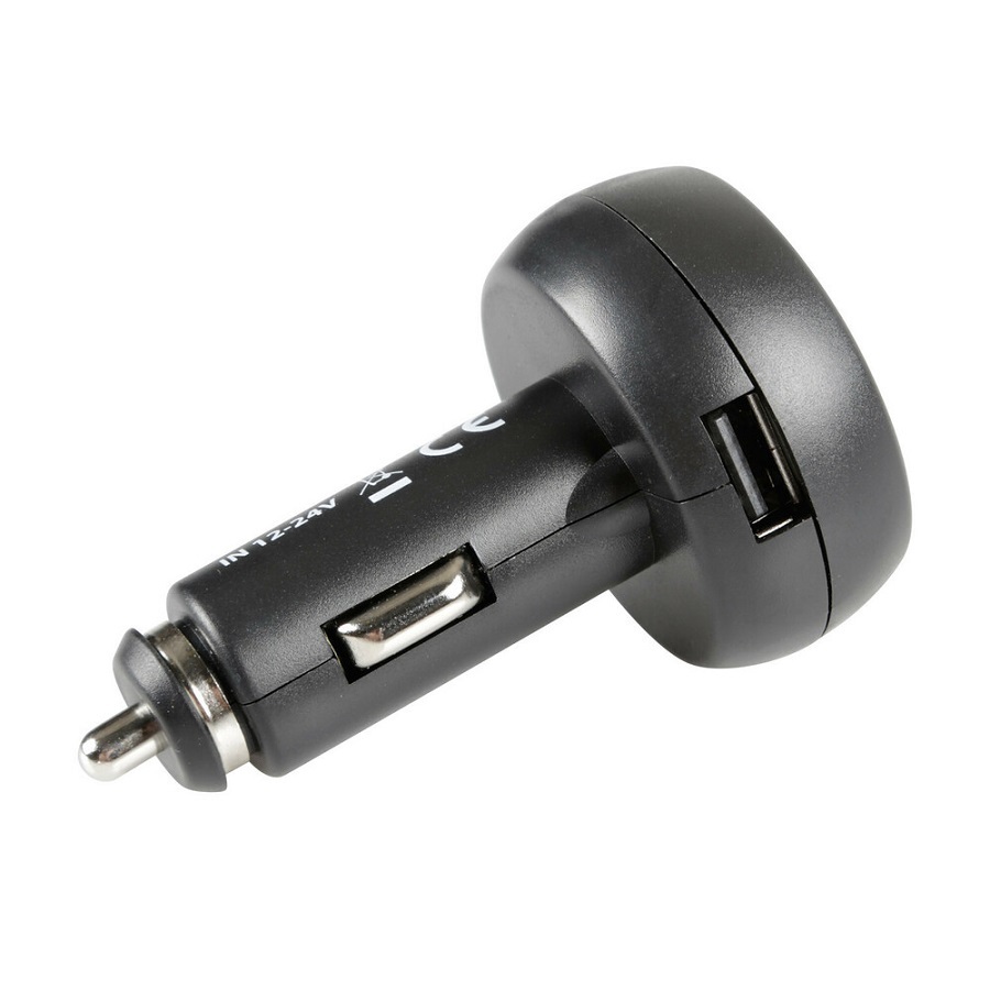 Voltmetr digitální s teploměrem a USB 2,1Ah, 74063