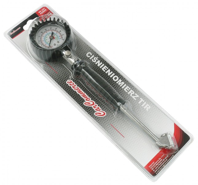 Pneuměřič 15 BAR kovová trubka 15cm, pro nákladní vozidla, otáčecí manometr, 42965