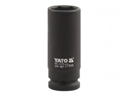 1" hlavice 27mm šestihranná prodloužená průmyslová YT-1175 YATO