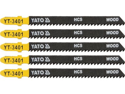 Plátky do přímočaré pily  75mm na dřevo 10TPI PVC 5ks YT-3401 YATO