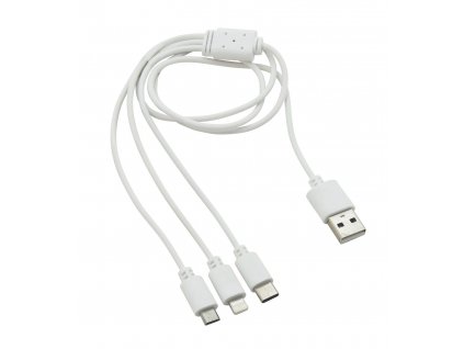 Nabíjecí kabel USB 3in1 (micro USB, iPhone, USB C) COMPASS