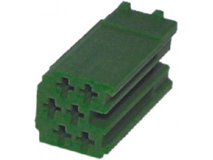 Konektor MINI ISO 6-pin bez kabelů - zelený