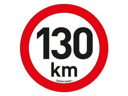 Samolepka omezení rychlosti  130 km/h reflexní (200 mm)