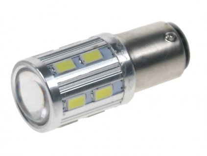 Autožárovka 12-24V BA15d 16LED-5730SMD bílá