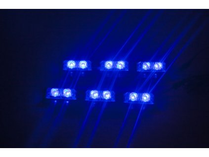 PREDATOR LED do mřížky 12V modrý 2 světla