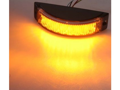 Výstražné LED světlo vnější, oranžové, 12-24V