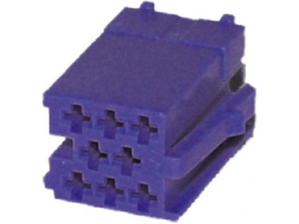 Konektor MINI ISO 8-pin bez kabelů - modrý