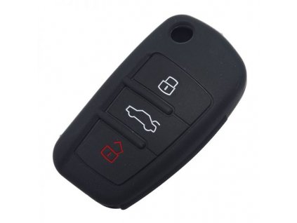 Silikonový obal pro klíč Audi 3-tlačítkový černý