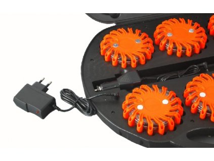 LED výstražné světlo 16LED, oranžové, set 6ks