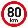 Samolepka omezení rychlosti  80 km/h reflexní (200 mm)