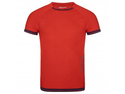 Pánske merino tričko s krátkym rukávom červené