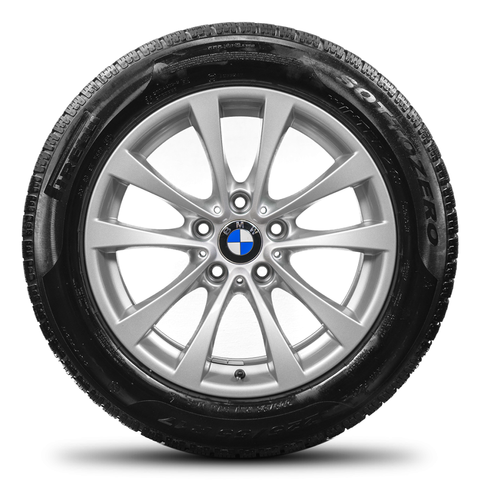 Zimní sada alu kola BMW F30 STYLING 395 7,5x17 5/120 ET37 včetně zimních pneumatik 225/50 R17 94H Pirelli SZ2 RSC a čidel tlaku RDC