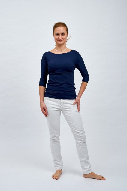 Tričko 2v1 - tmavě modrá