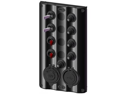 4228 elektricky panel 2 x usb zasuvka 1 x zasuvka autozapalovace