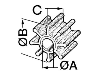 5197 impeller yamaha 20 25 hp