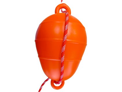 Oranžová bojka k lodi nebo člunu - hruškovitá 42 x 25cm