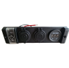 Multifunkční voděodolný 12V panel (zásuvka, USB, voltmetr, vypínač)