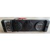 Multifunkční voděodolný 12V panel (zásuvka, USB, voltmetr, vypínač)