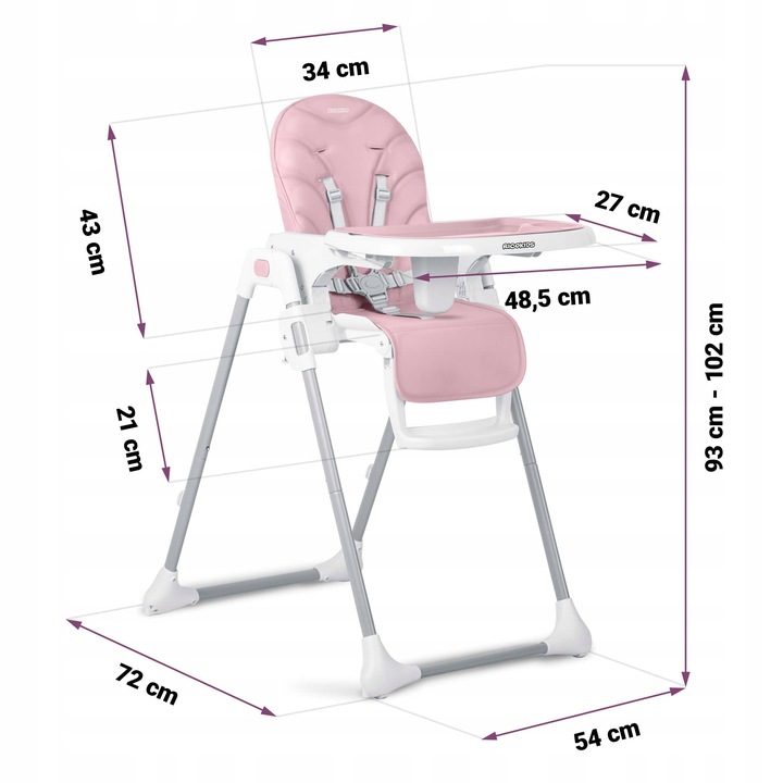 Ricokids Tulo ružová rozmery