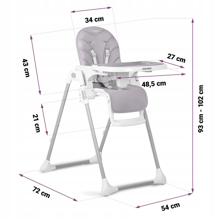 Ricokids Tulo sivé rozmery