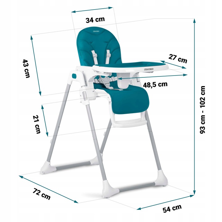 Ricokids Tulo modré rozmery