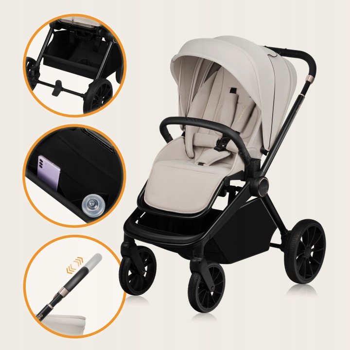 Lionelo Mika PLUS black onyx 2025 športový kočík
