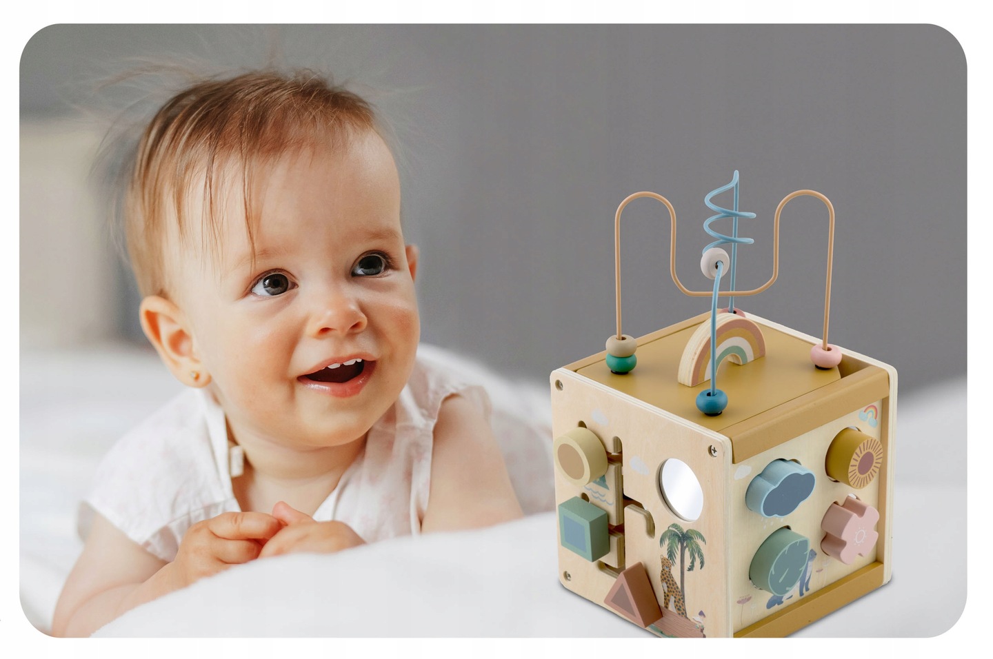 Nukido Multifunkčná montessori edukačná kocka