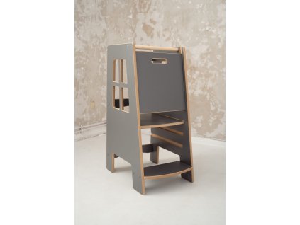 Tuptiwood Učiaca veža Kitchen Helper extra safe sivá