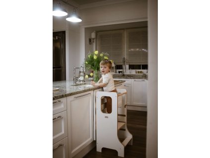 BabyWood Učiaca veža Kitchen Helper SLIM M white
