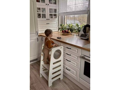 BabyWood Učiaca veža Kitchen Helper M white