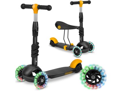 RICOKIDS CUBI detská kolobežka čierno-žltá