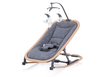 Chipolino VELVET graphite wood lehátko pre deti