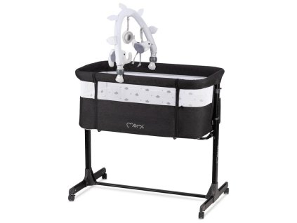 MoMi REVO detská postieľka tmavo šedá