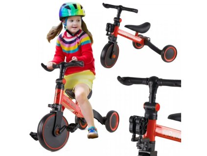 IKONKA Trike Fix trojkolka/ drážadlo mini červené