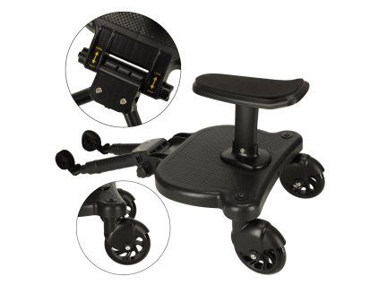 easyGO stúpadlo, skateboard ku kočíku čierne