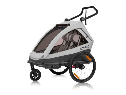 vyr 6802 lionelo cama grey stone przyczepka rowerowa z funkcja wozka spacerowego