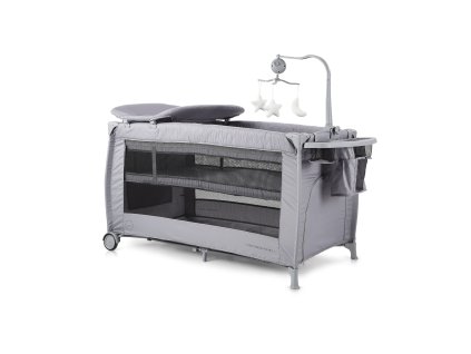 Chipolino BELLA ash grey multifunkčná cestovná postieľka