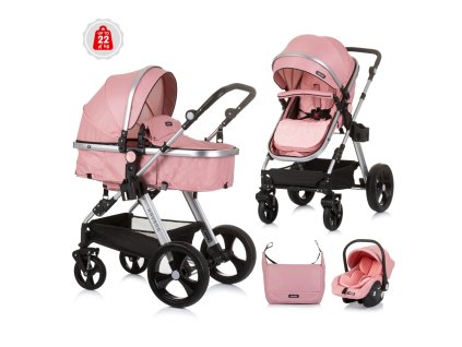 Chipolino Kombinovaný/športový kočík HAVANA 3v1 (Farba Flamingo)