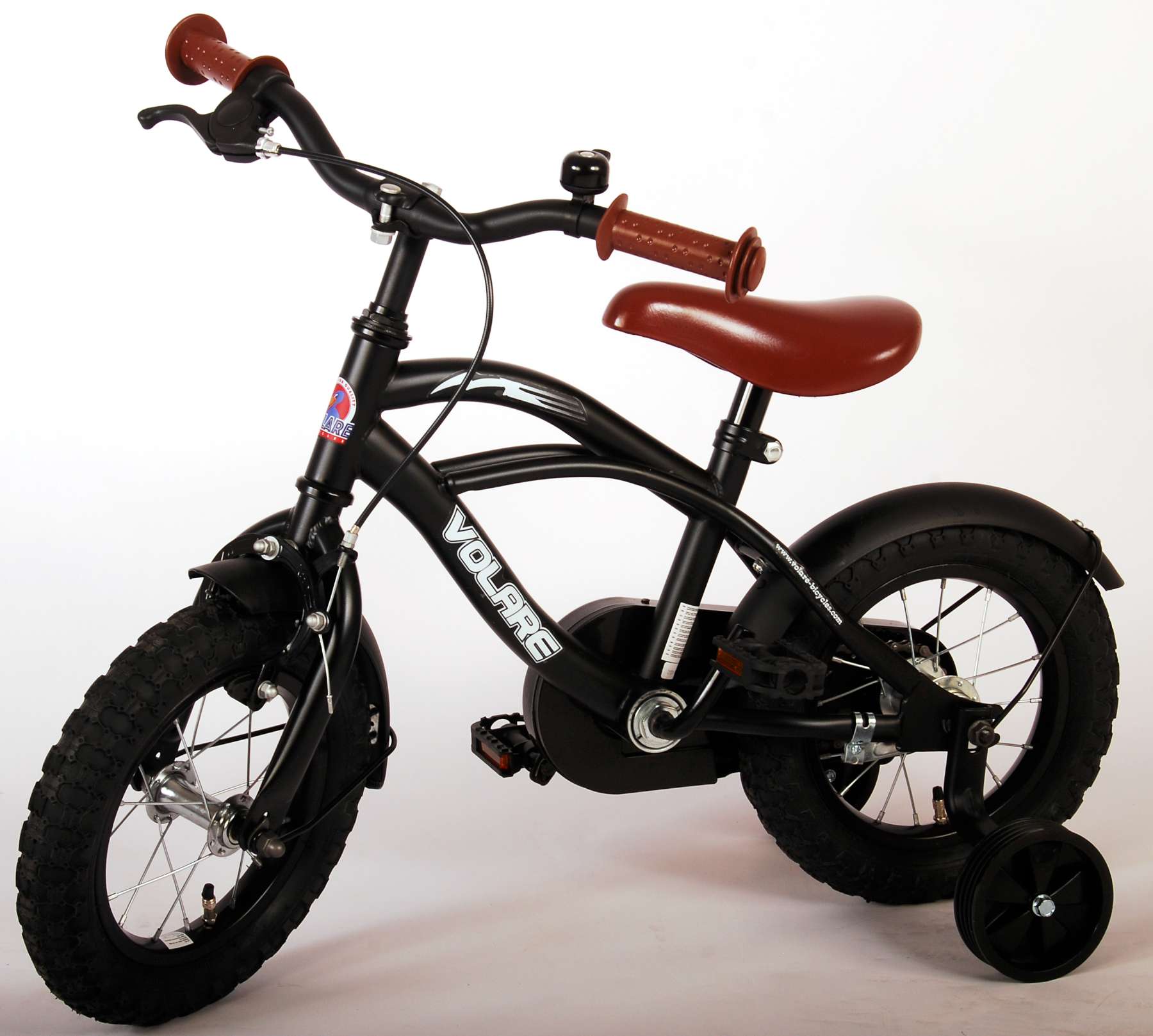 Volare - detský bicykel Black Cruiser FW čierny