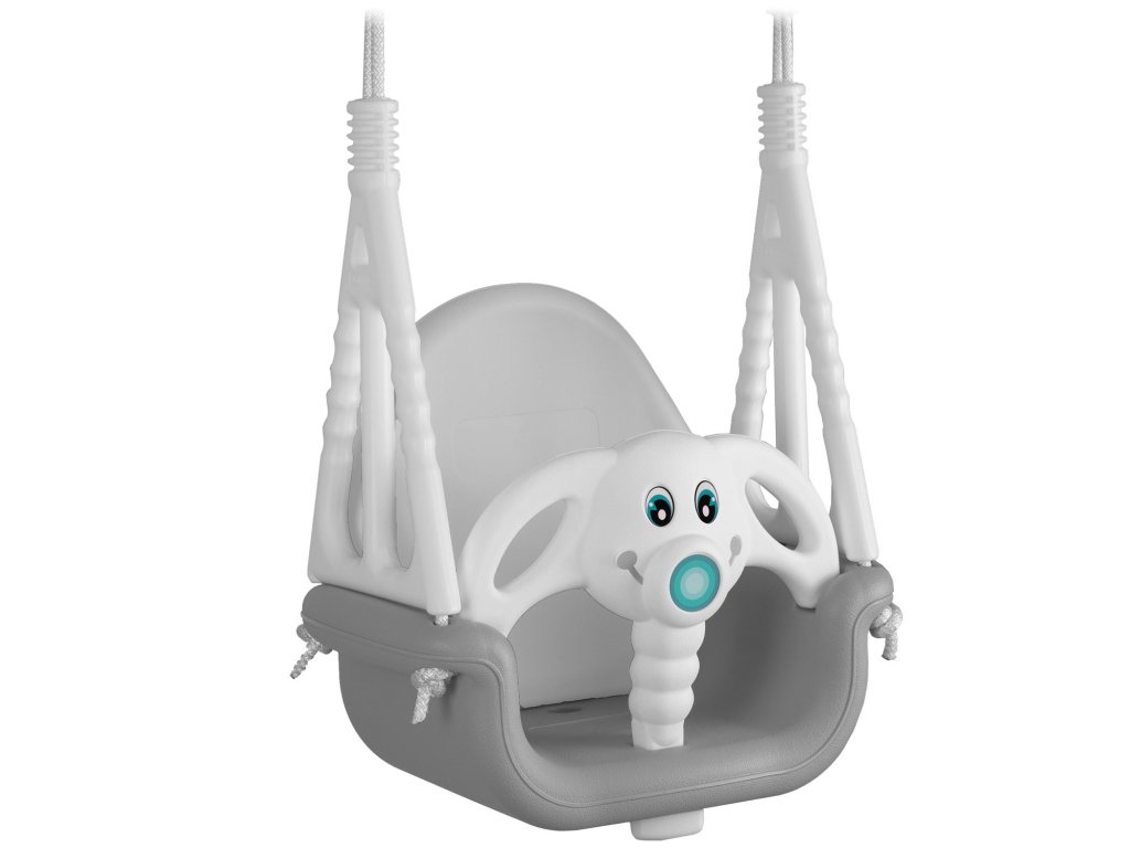 RICOKIDS detská rastúca hojdačka Slon 3v1 šedá