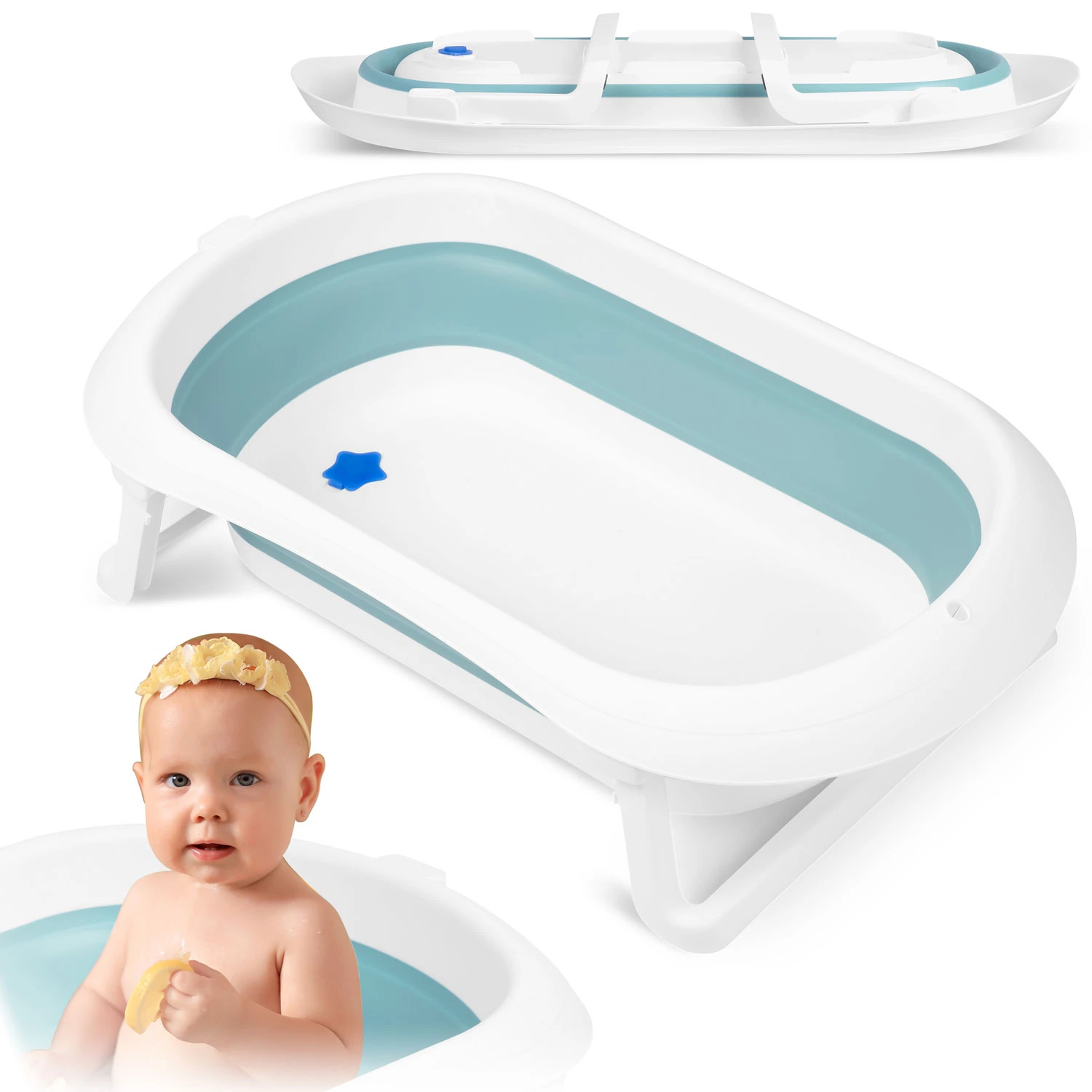 RICOKIDS vanička pre bábätká bielo-modrá