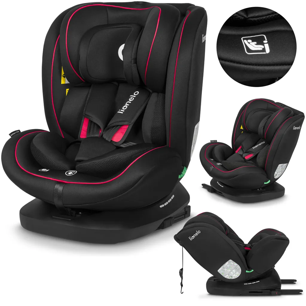 Lionelo Bastiaan ISOFIX+I-SIZE detská autosedačka (40-150cm) Farba: Black Red