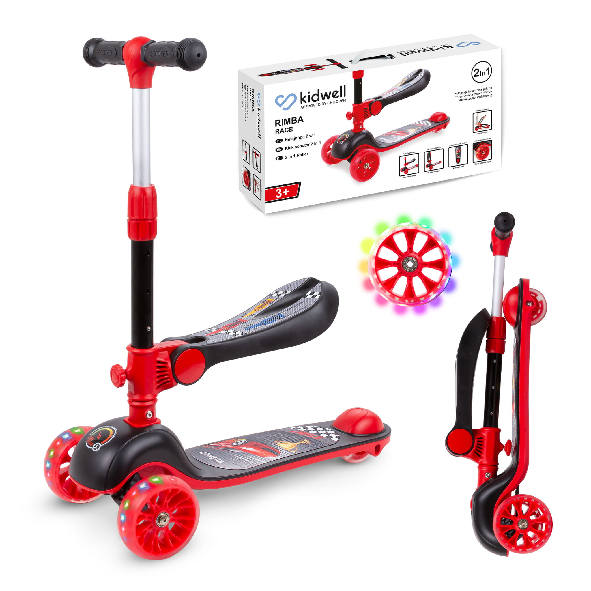 Kidwell RIMBA detská kolobežka červená