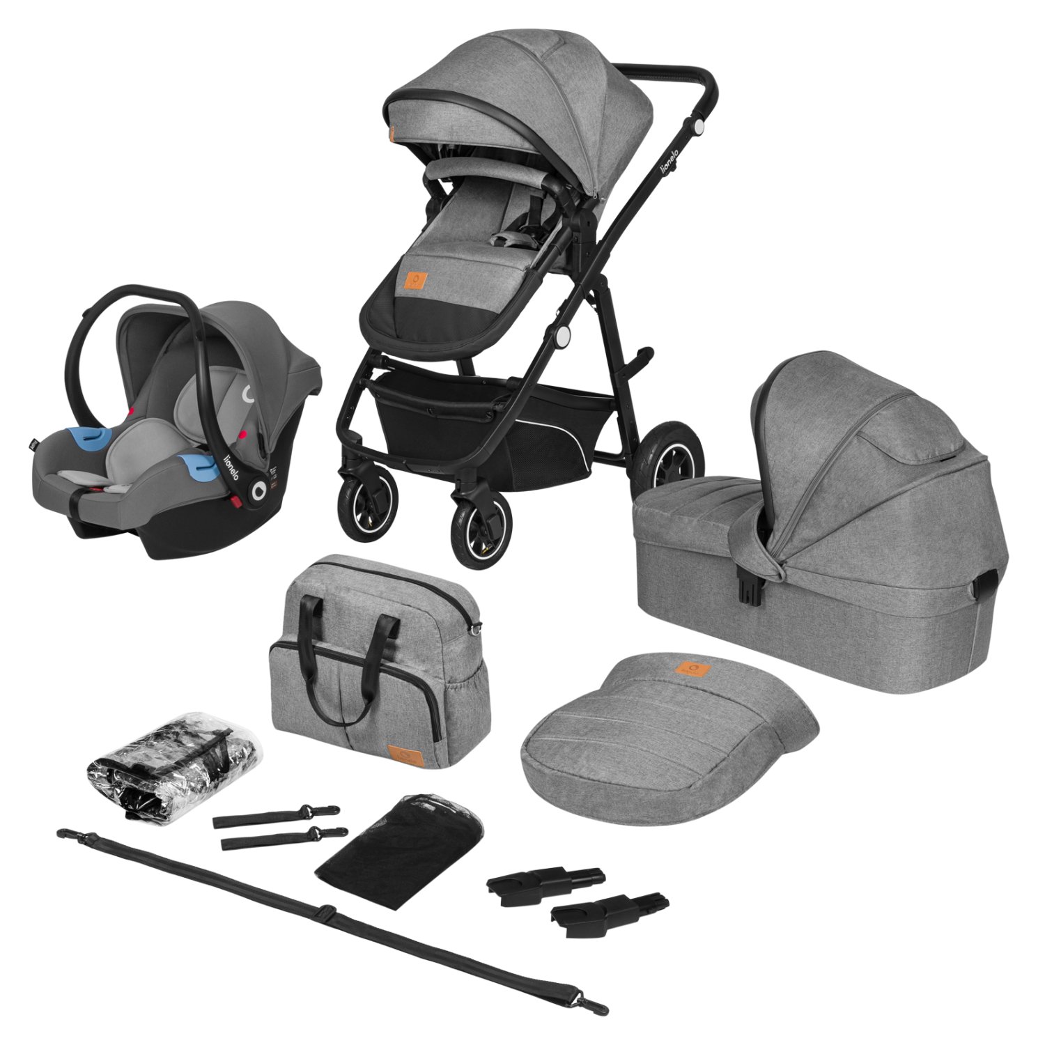 Lionelo Bianka kombinovaný kočík 3v1 Farba: Grey Stone