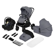 Lionelo Mika PLUS kombinovaný kočík 3v1 Farba: Grey Stone