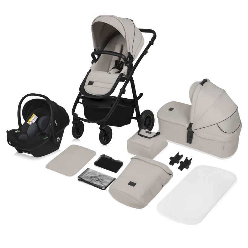Lionelo Amber kombinovaný kočík plus 3v1 Beige sand