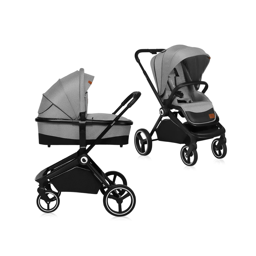 Lionelo Mika 2v1 kombinovaný kočík  grey stone