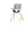 Lionelo Mona 4v1 stone rastúca jedálenská stolička