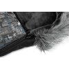 Sensillo Olaf Bag - dots graphite zimný fusak s kožušinkou